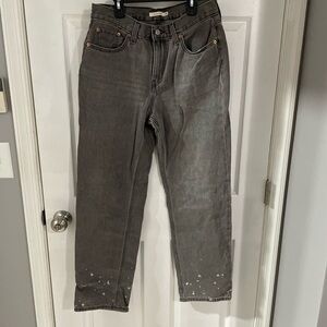 Levi’s low pro gray straight women’s jeans